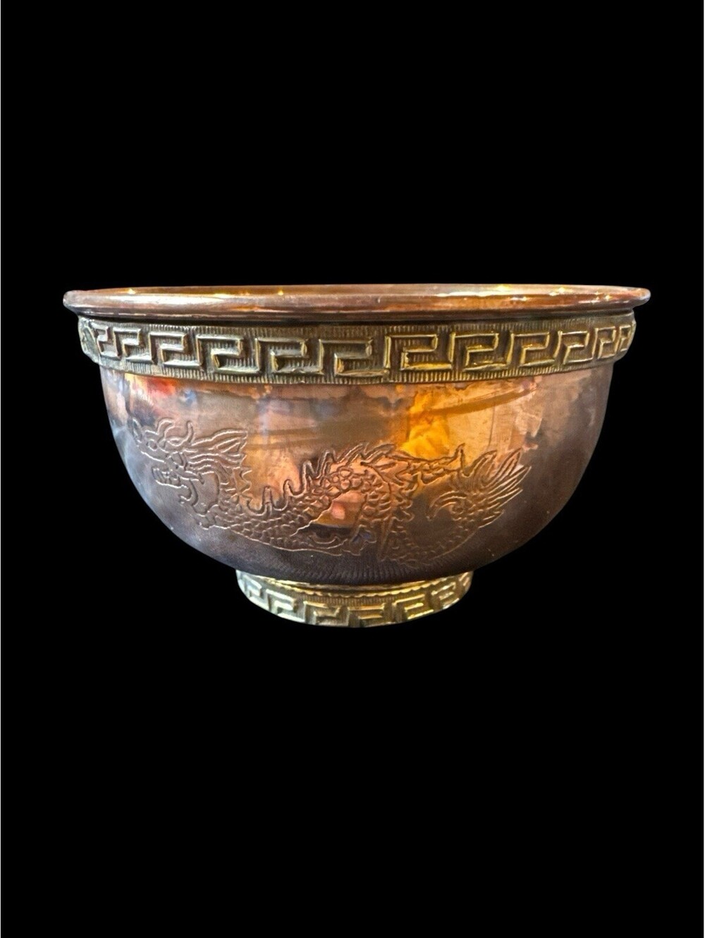 Dragon Copper Offering Bowls 3'' With Polished Clear Quartz Crystal Chakra Work!